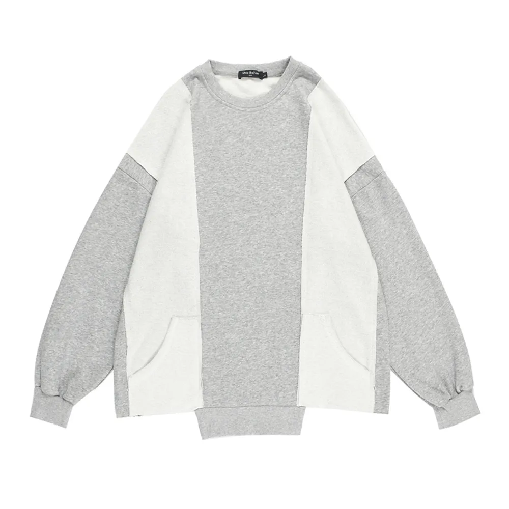 

Мужской свитер в стиле хип-хоп с круглым вырезом и длинными рукавами