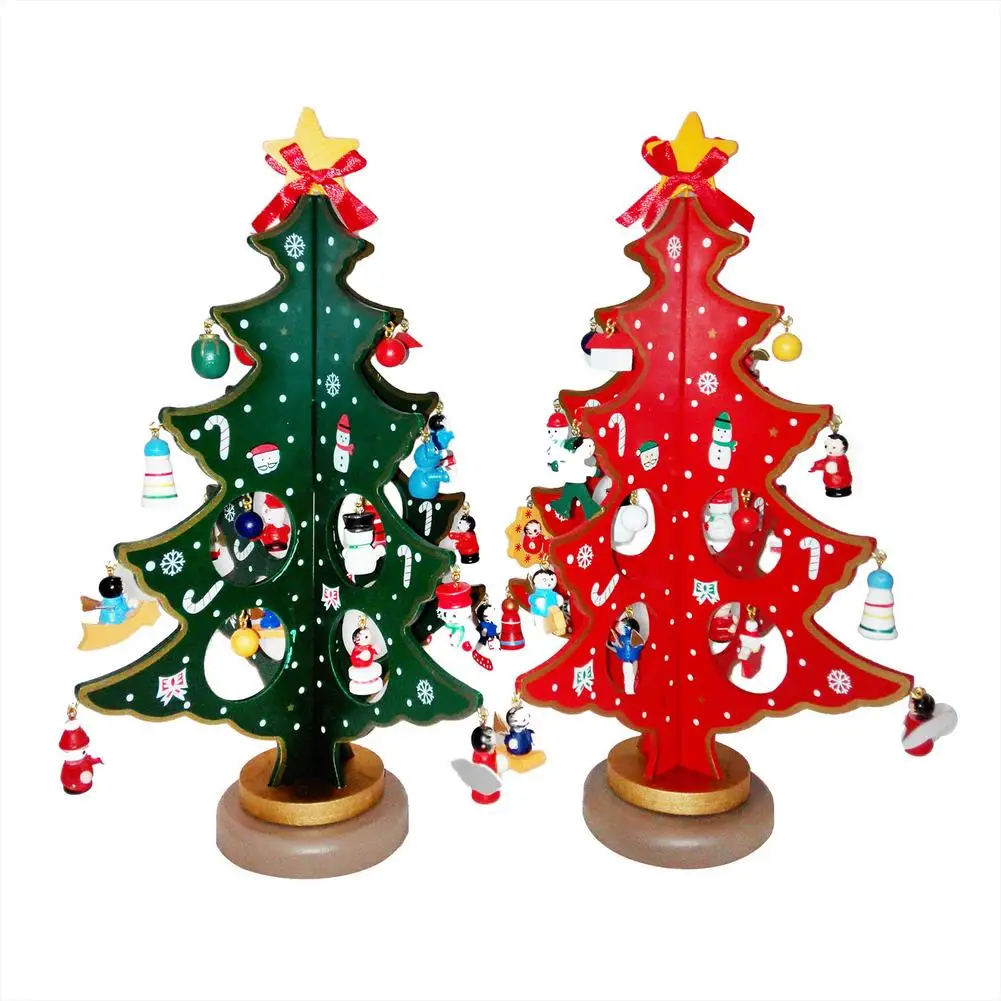 

Wooden Christmas Tree Set Innovative Gift For Table Xmas Trees Festive Party Supplies Christmas Decorations For Home New Year