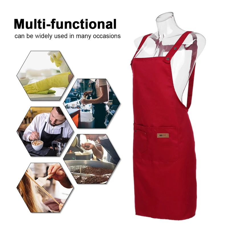 

2x B Red/Black Professional Stylist Apron Waterproof Hairdressing Coloring Shampoo Haircuts Cloth Wrap Hair Salon Tool
