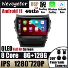 Автомагнитола на Android 11 для Hyundai Santa Fe IX45 Android 2013 2014-2017 2 Din CAM player GPS навигация видео мультимедиа