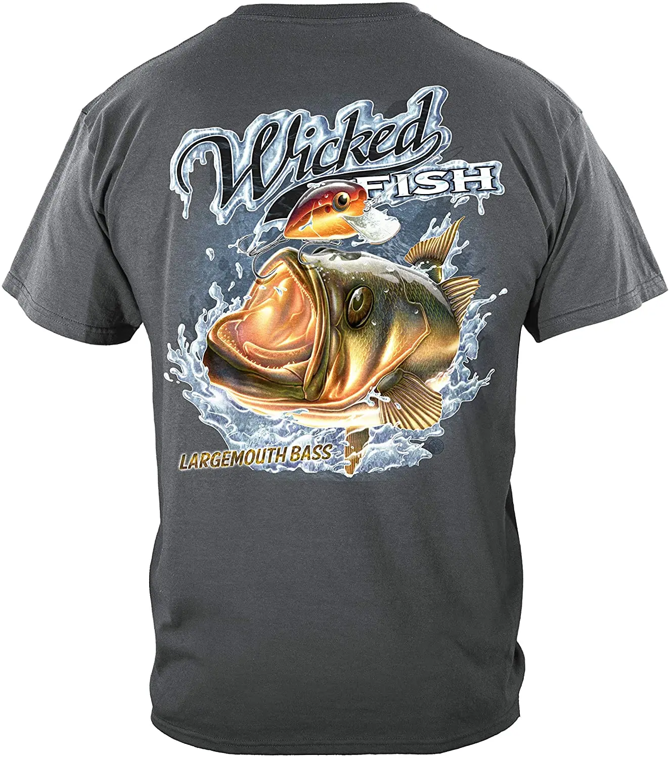 

Fishing Men T-Shirt Wicked Fish Large Mouth Bass SHORT Casual COTTON O-Neck harajuku shirt