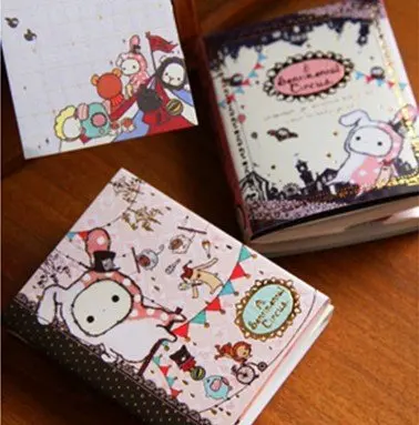 

1pack Cute Bunny Mini Memo Pads Folding Junk Journal Scrapbooking Notes Stationery