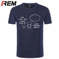 rem tee linux servers mostly cloud t shirt summer men short sleeve cotton computer programmer tshirt funny man t shirts