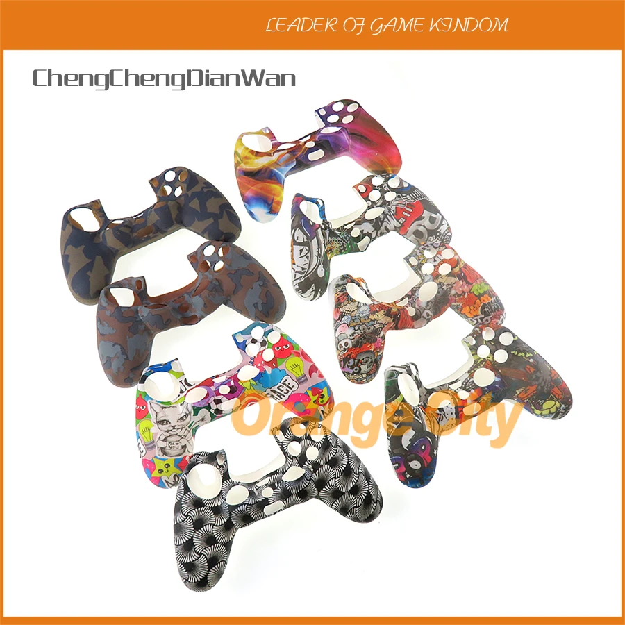 10 шт. мягкий силиконовый Камуфляжный резиновый чехол для контроллера SONY Playstation 4