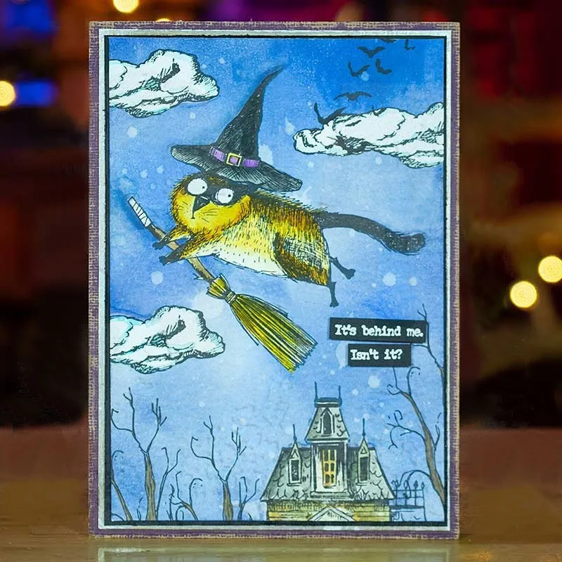 Прозрачный силиконовый штамп/печать для изготовления кота Хэллоуина черного