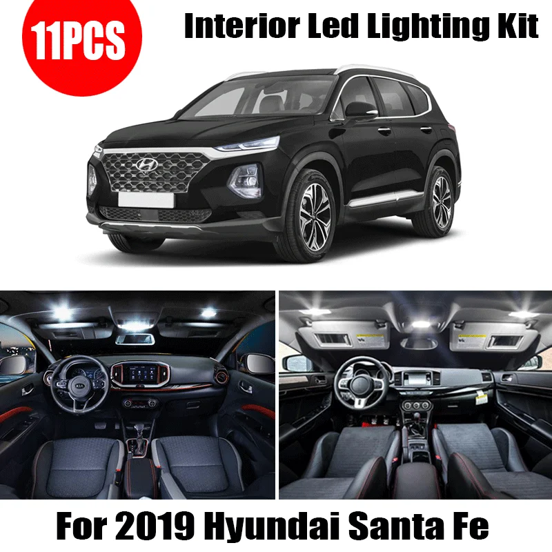 

Автомобильные аксессуары для Hyundai Santa Fe, 11X, белые, Canbus, без ошибок, светодиодсветильник, светильник для чтения, купольная Лицензионная лампа ...