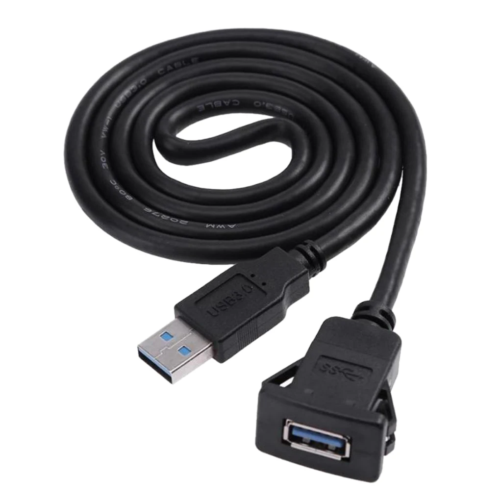 Кабель удлинитель длиной 2 м/3 0 футов с креплением на панели разъем USB штырь гнездо