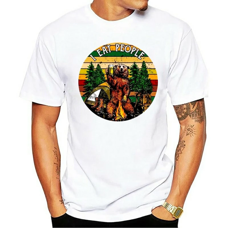 

Camping Bear I Eat People Vintage Men's T-Shirt