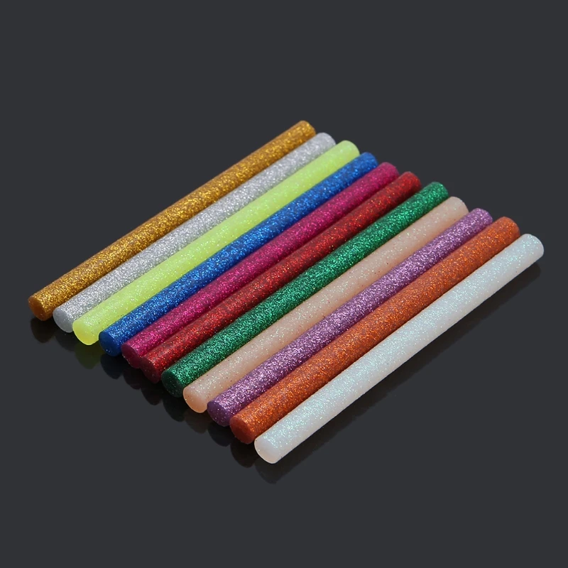 

2021 New 11pcs/14pcs Hot Melt Glue Stick Mix Color Glitter Viscosity DIY Craft Toy Repair Tools Random Color