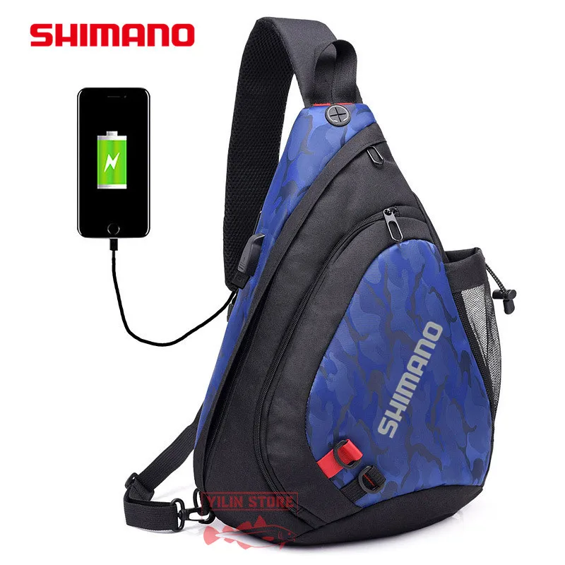 

Мужская спортивная сумка на плечо SHIMANO, диагонапосылка ный камуфляжный рюкзак для рыбалки, путешествий и активного отдыха