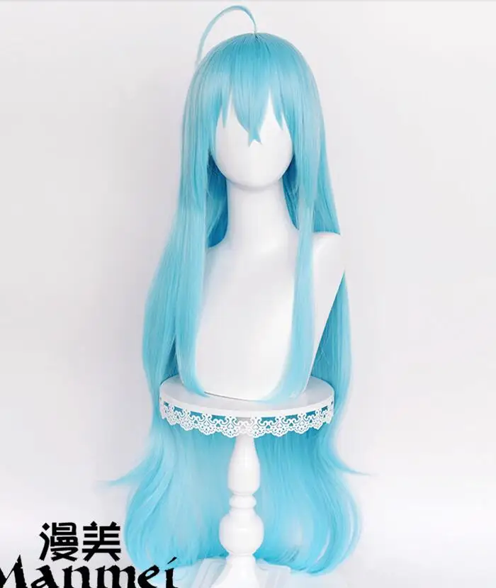 Ярко-синий 100 см яркий флюоритовый для косплея Diva парик с искусственным