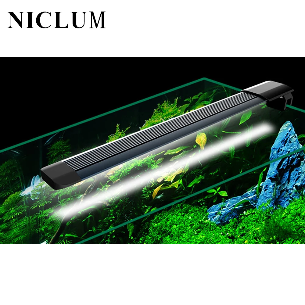 

NICLUM Fish Tank Lights SMD 220v/50-60HZ Aquarium Accessoires LED Bracket Lighting Lamp 1.1cm Waterproof Diving Lights аквариум