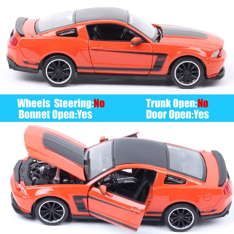 Дети 1:24 Масштаб Maisto Ford Mustang BOSS 302 Авто улица GT гоночный облегающая модель