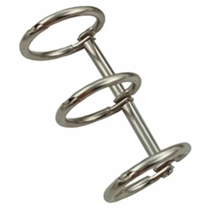 

100 шт. 3-кольцевых металлических застежек для дневника, 19, 5 мм