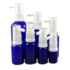10 шт.лот пустые кобальтовые бутылки из синего стекла для ухода за кожей с распылителем, дорожные контейнеры 100 мл 50 мл 30 мл 15 мл