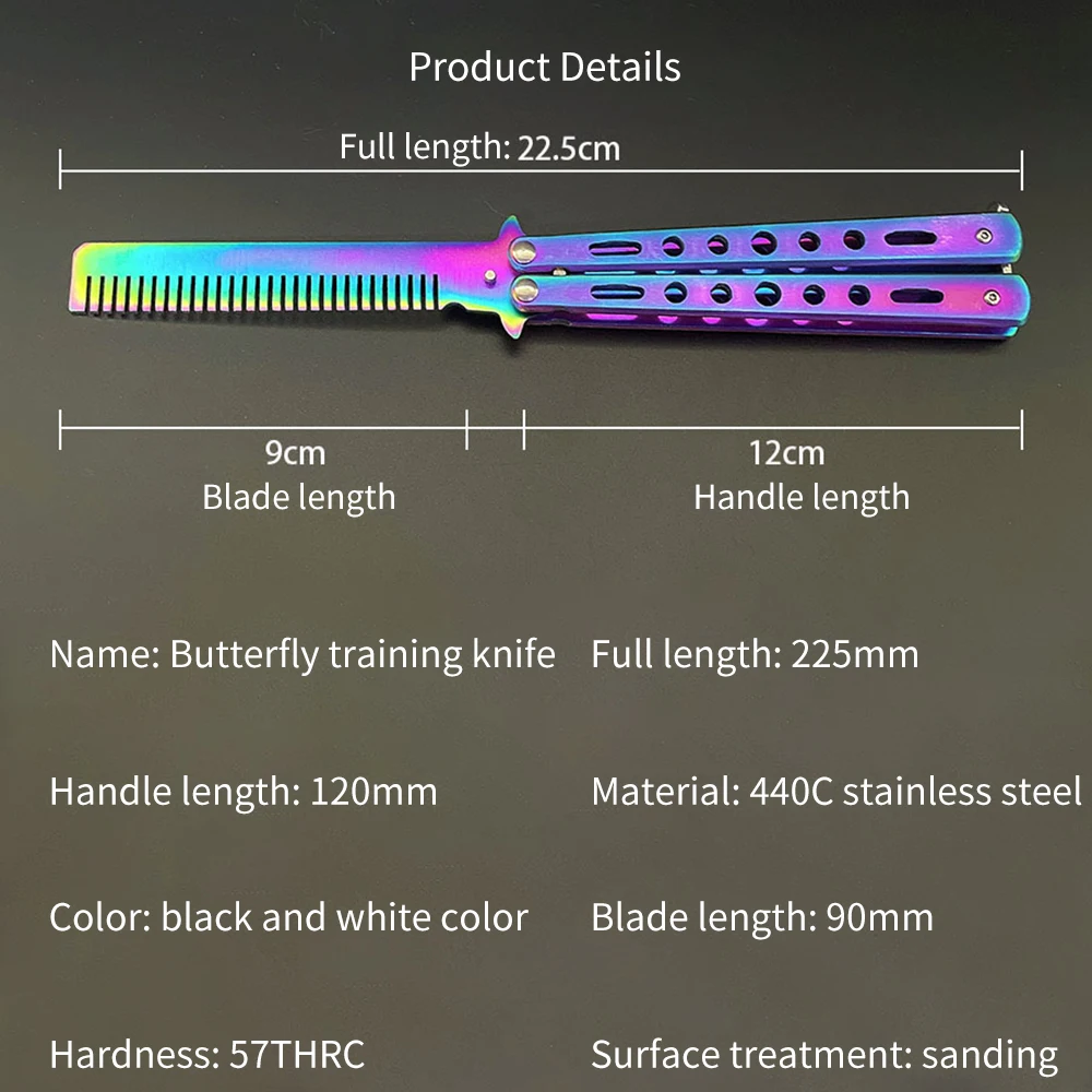 

Outdoor Practice Butterfly Training Cutter Fold Cutter For Camping Dull Tool Cepillo Professional Salon Barber Comb 57THRC Cutte