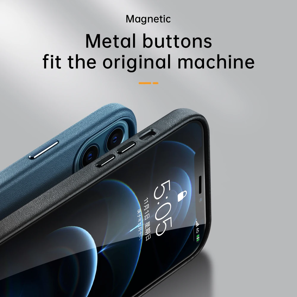 

Magnetic Phone Case For iPhone 12 Pro Support Wireless Charger Protective Case For iPhone 12 mini Pro Max