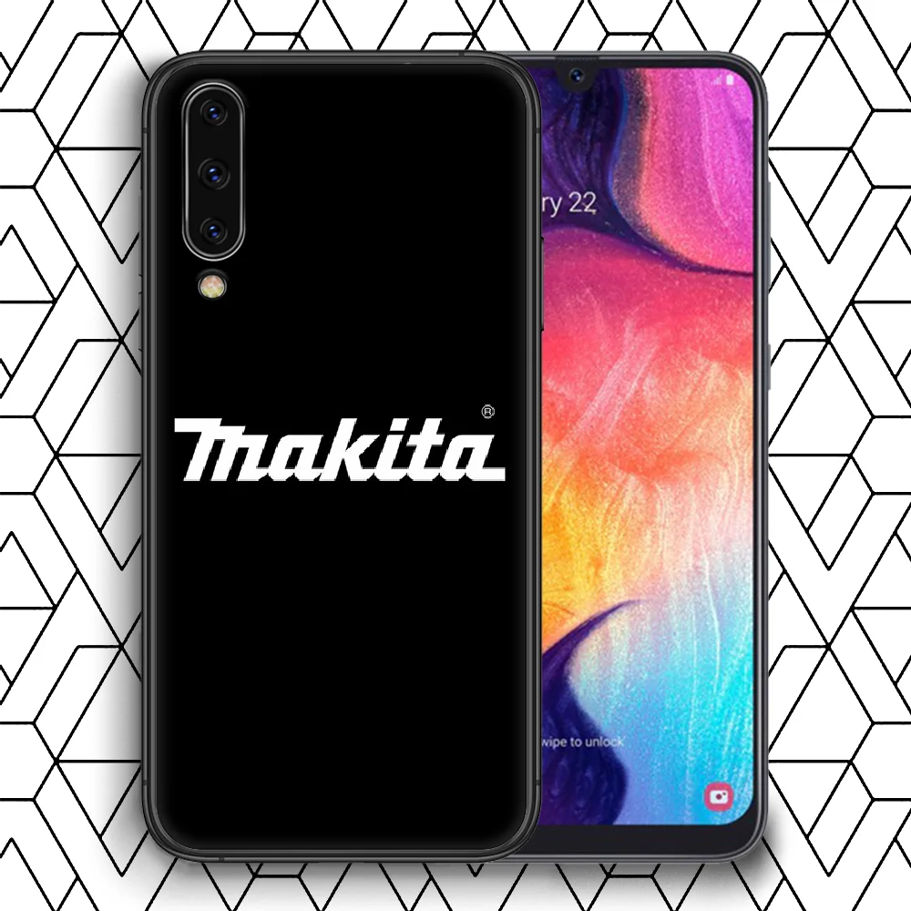 

makita Phone Case For Samsung Galaxy A 3 5 7 8 10 20 20E 21S 30 30S 40 50 51 70 71 black Bumper Soft Coque Fashion Back Pretty