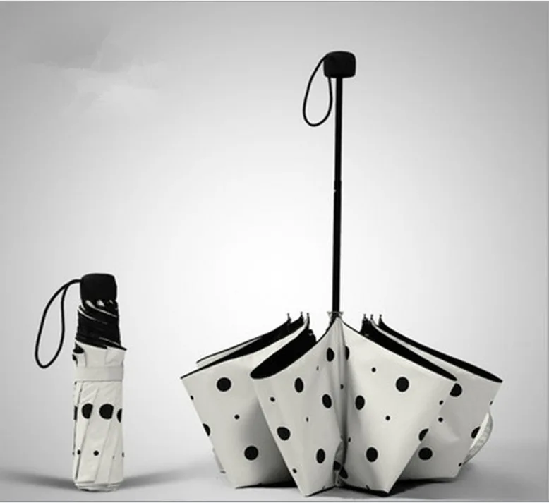 Женский складной зонтик с волнистой точкой солнцезащитный козырек на 30%