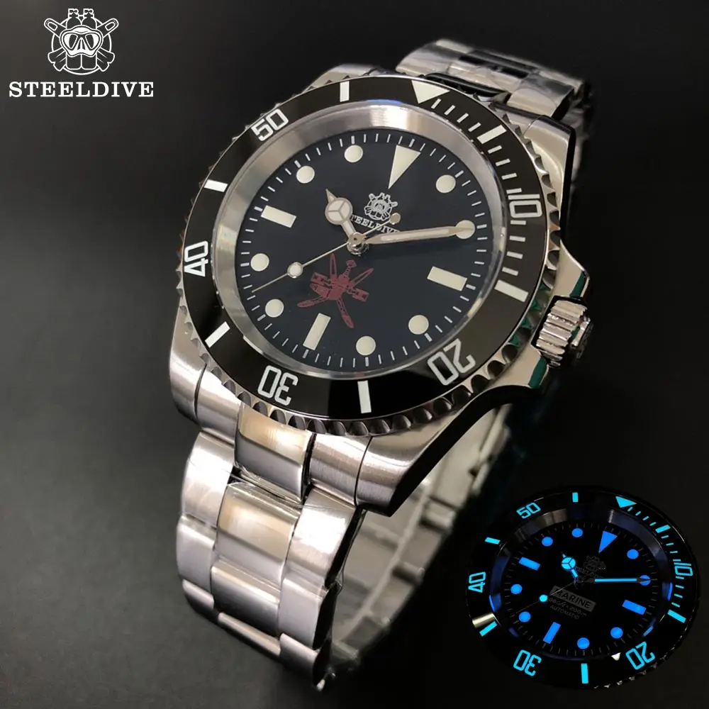 

Мужские Водонепроницаемые механические часы STEELDIVE 1954 Marine Oman 200 м