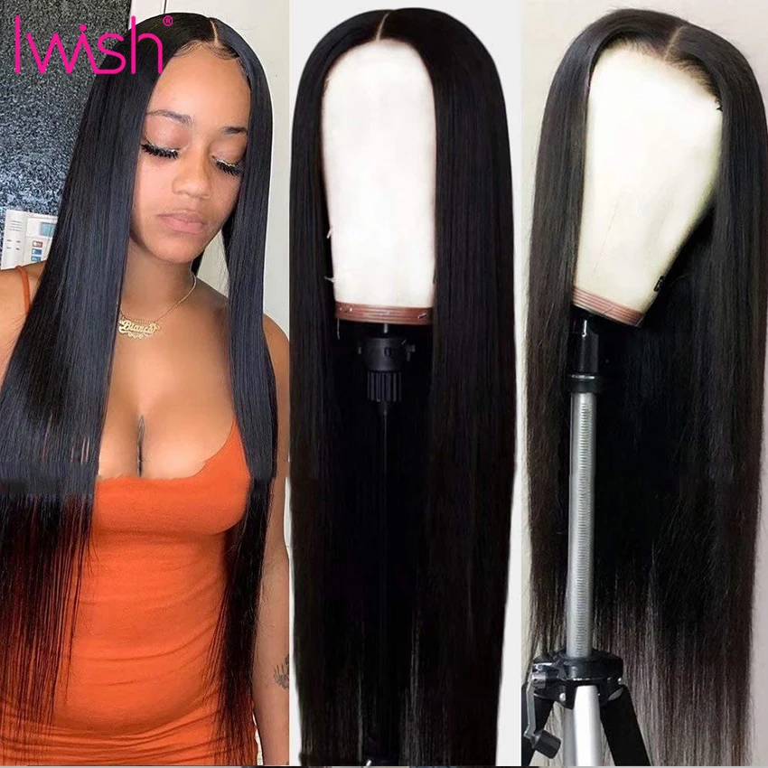 Парики из человеческих волос предварительно отобранные прямые 13x4 180%|Парик