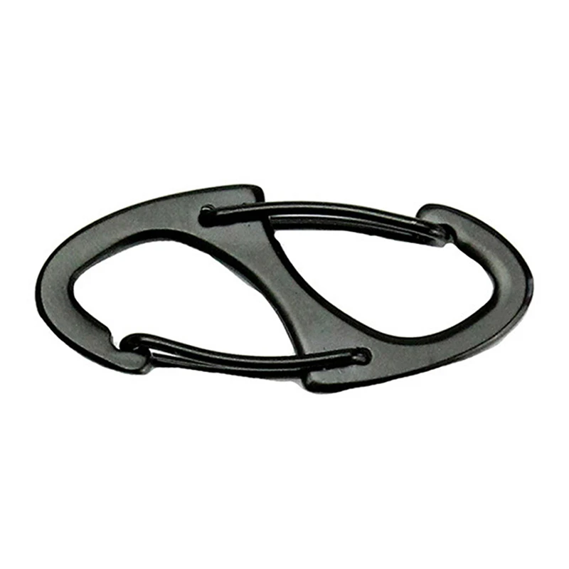 1 шт. простые черные мини пружинная подвесная Пряжка Портативный металический