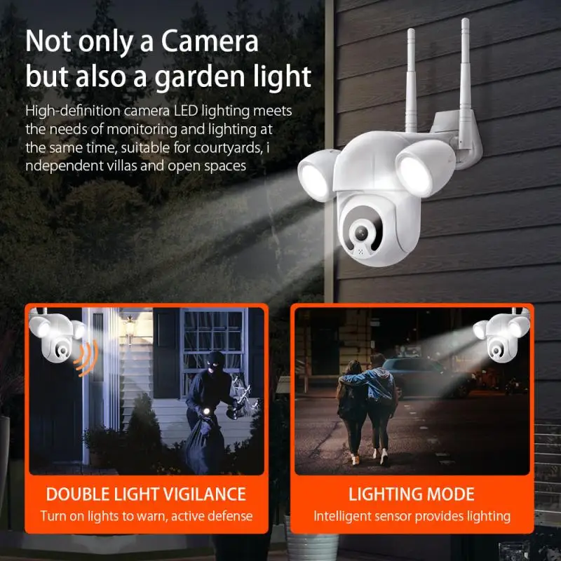 

Outdoor 5x Digital Zoom Tuya 3MP Wifi PTZ Camera Outdoor Human Detect Wireless Security IP Cam HD 1080P Night Vision IP Camera