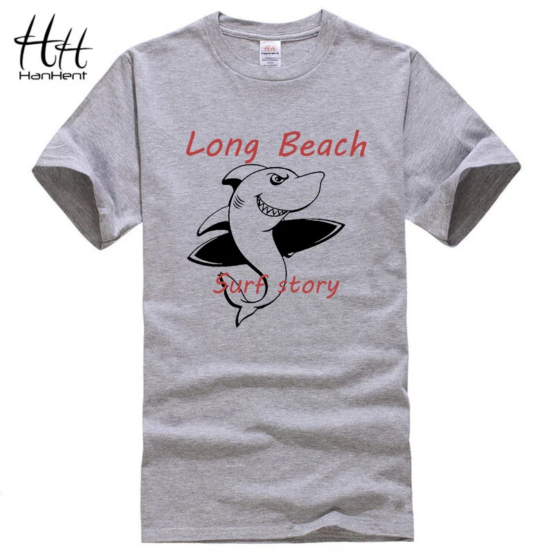 Летние мужские повседневные футболки HanHent в пляжном стиле с коротким рукавом