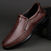 2022 new men loafers shoes genuine leather casual classic brown or black dress shoe male comfortable flats driving shoes for men