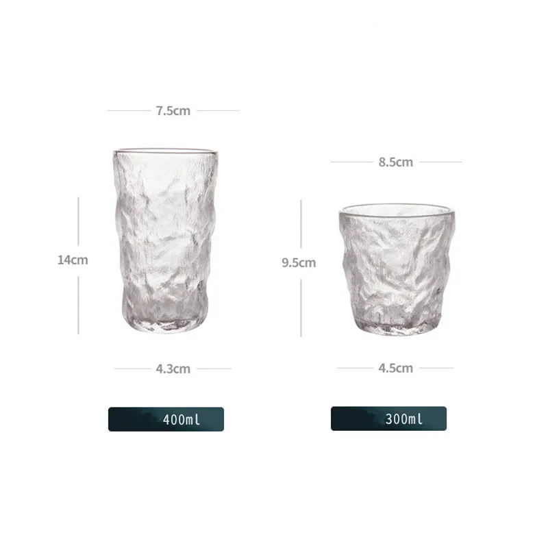 

Glacier Pattern Glass Cup Bark Pattern Foreign Wine Whiskey Cup With Phnom Penh Home Daily Breakfast Coffee Milk Water Cup