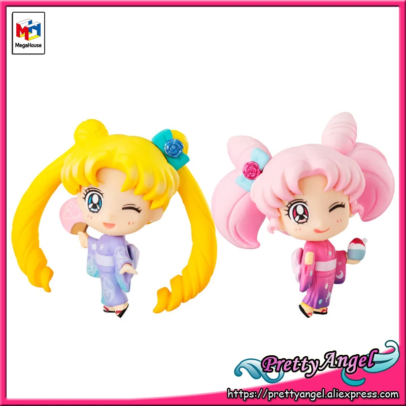 PrettyAngel Megahouse натуральный Petit Chara Pretty Guardian Sailor Moon Usagi & Tsukino Chibiusa игрушки Мини