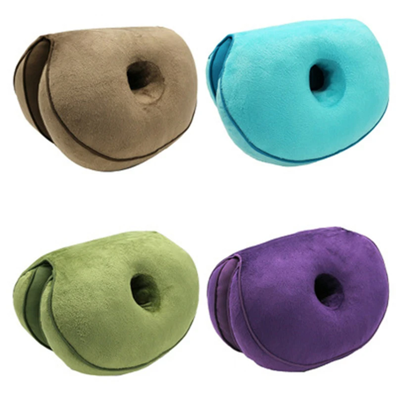 

Dual Comfort Memory Foam Seat Cushion Butt Orthopedic Brace Hip Lift Up Pillow Covers Decorative For Pressure Relief