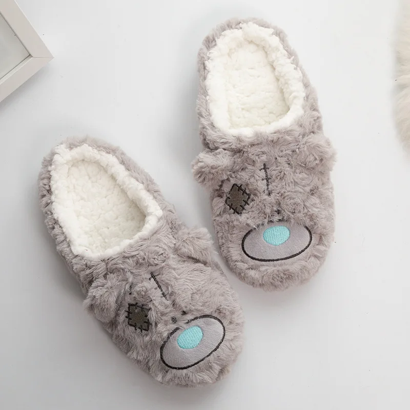 

Women Floor Home Shoes Soft High-Cut Couple Lover Thick Plush Anti-Slip Indoor Boots Shoes Plus Size