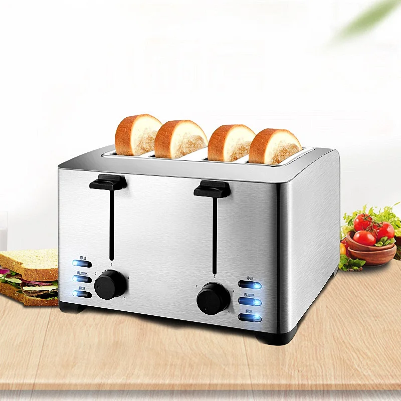 

Automatic Toaster Household Toast Machine 4 Slices Breakfast Machine Toaster Stove Equipment THT-3012B
