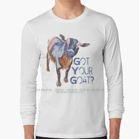 got your goat t shirt 100 pure cotton goat animal farm goats pygmy orange blue grey quote funny text pun phrase humor pop art