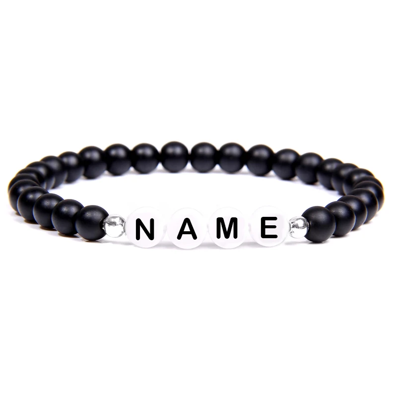 Пользовательское имя A Z браслеты с буквами для женщин и мужчин личности пары