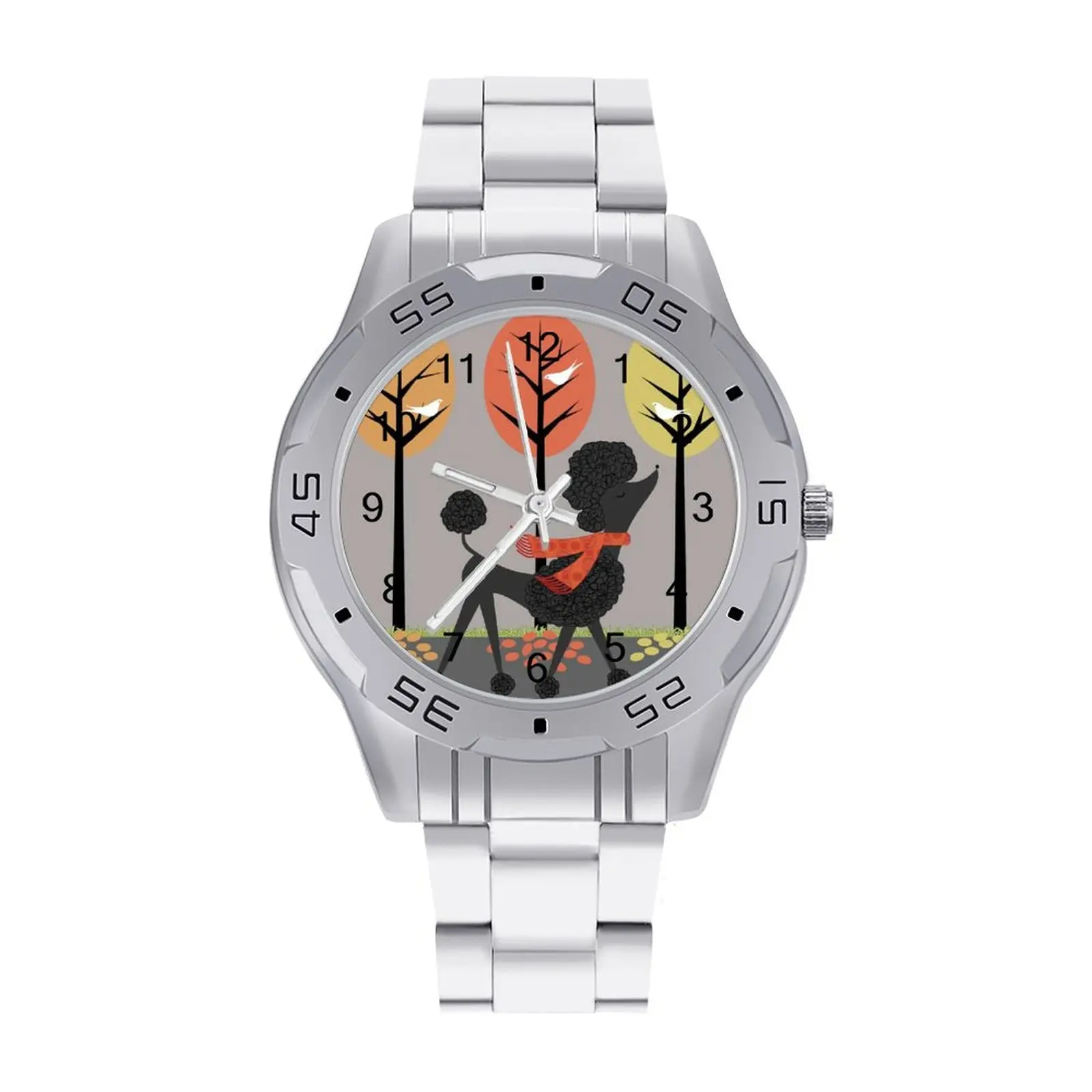 

Poodle Quartz Watch Stainless Design Wrist Watch Man Sport Simple Fashion Wristwatch