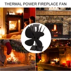 Ультратихий мини-вентилятор с 4 лезвиями, экологически чистый, с питанием от нагрева, для дровяной горелки, детали для камина, Рождественский зимний удерживающий тепло инструмент
