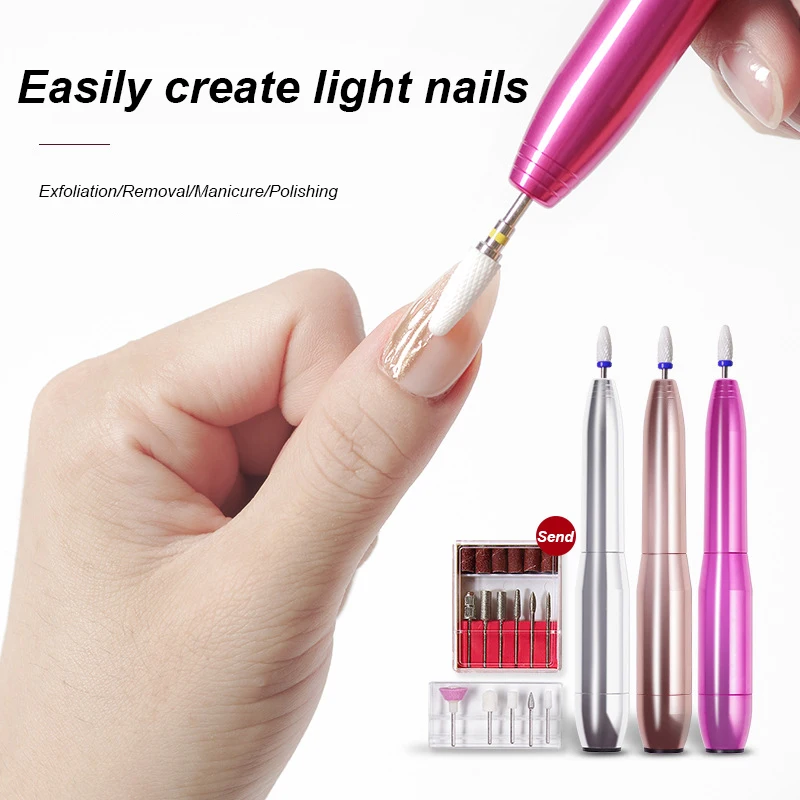 

Professional Electric Nail Drill Machine 20000rpm Pedicure Manicure Drill Set USB Grinding Polishing DIY Nail Art Equipment