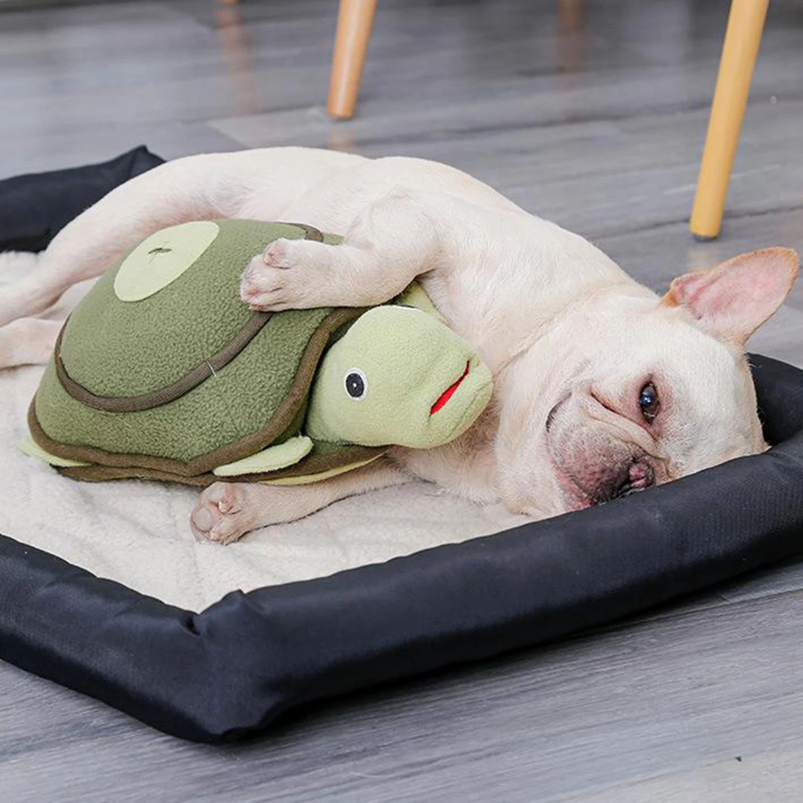 

Pet Dog Squeaky Toys Stuffing Tortoise Plush Toy For Small Medium Large Dogs
