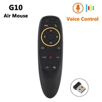 g10 smart voice remote control 2 4g rf gyroscope wireless air mouse with microphone for x96 mini h96 max t95q tx6 android tv box