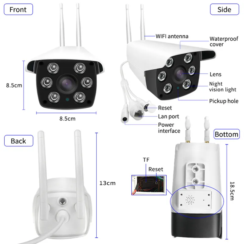 Камера видеонаблюдения HD беспроводная инфракрасная камера ночного видения 5 МП
