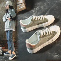 han edition corduroy fall 2021 new breathable canvas shoes women casual shoes web celebrity board shoes of 8572 students