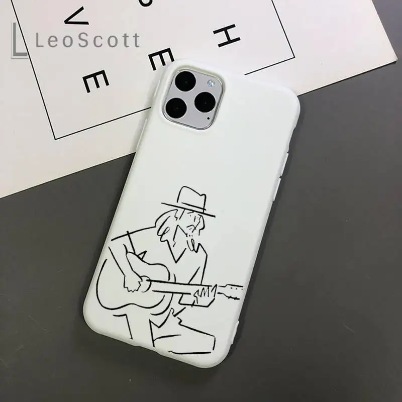 

Movie Leon Matilda simple black line art Phone Case Candy Color for iPhone 11 12 mini pro XS MAX 8 7 6 6S Plus X 5S SE 2020 XR