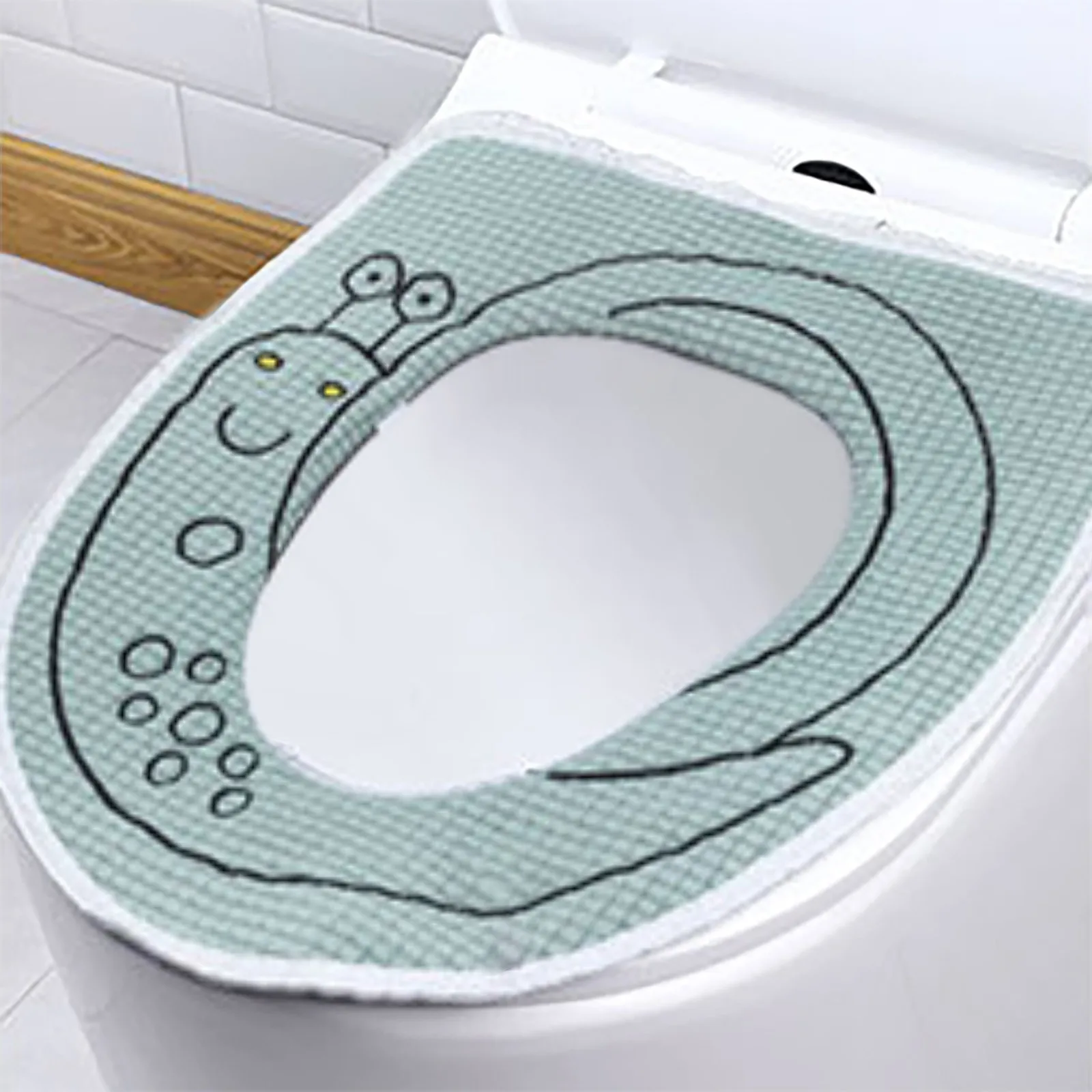 Утолщенная подушка для унитаза зимние мягкие моющиеся накладки на сиденье с