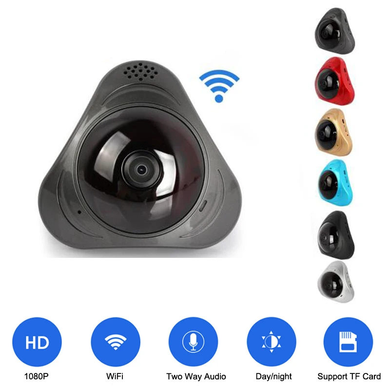 

1080P HD Home Security Surveillance Camera Fish Eye Lens IP Camera WiFi Baby Monitor Wireless Two Way Voice Panoramic Camera
