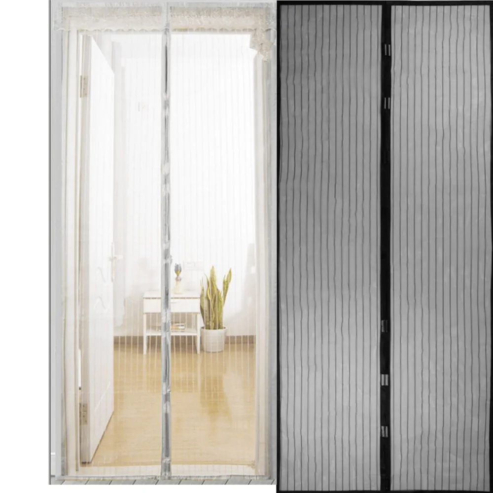 Door Curtain Magnet Mosquito Net Magnetic Curtain Fly Insect Screen Mesh Auto Closing Screen Door Curtain 220cm Dropshipping