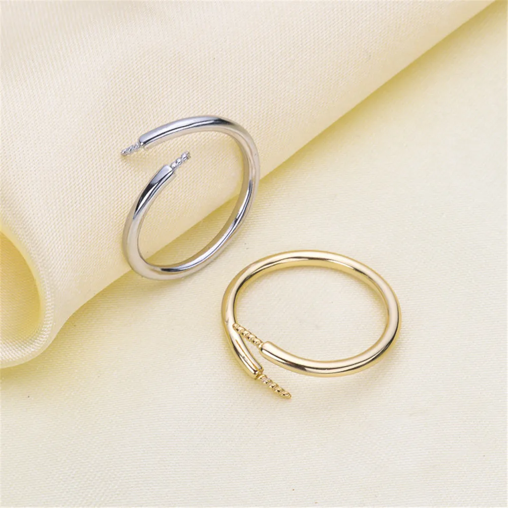 Кольцевое крепление жемчуга Аксессуары Регулируемый Размеры 925 пробы Серебряное