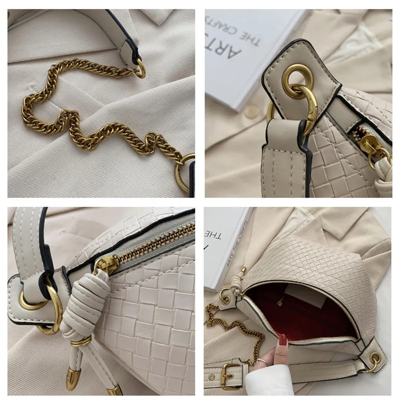 

2021 Knitting Crossbody Bags Brand Designer Chest Bags For Women Chains Ladies Chest Handbag Travel Bag Fashion Knitting Bag