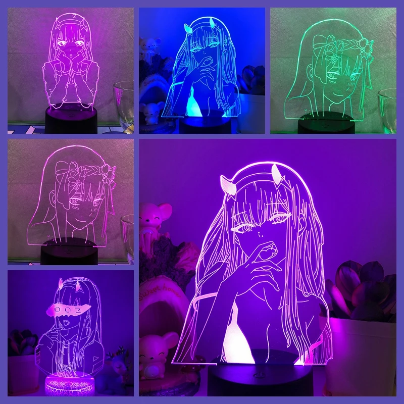 

Two-dimensional Anime Sexy Girl 3D Night Light 7-color Touch LED Bedroom Atmosphere Light Creative Gift Room Table Lamp Acrylic